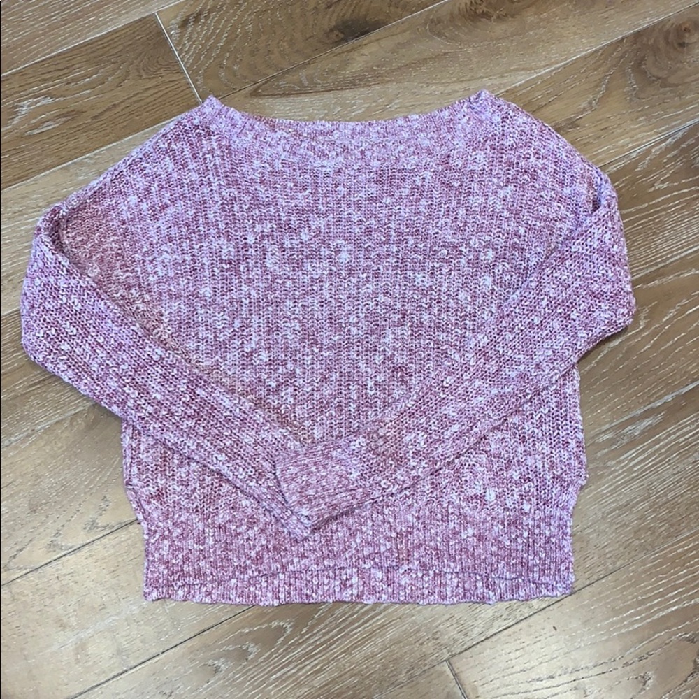 Purple and pink Abercrombie and Fitch knit sweater